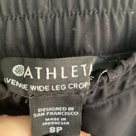 Athleta Avenue wide leg crop pant black 8 petite - Picture 4 of 5